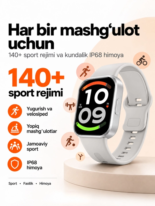 Aqlli soat Xiaomi Redmi Watch 6 Active, AMOLED displey 1.85," Global