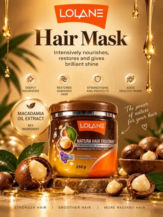 Lolane Hair Treatment with Macadamia Butter —  маска для повреждённых волос, 250 г