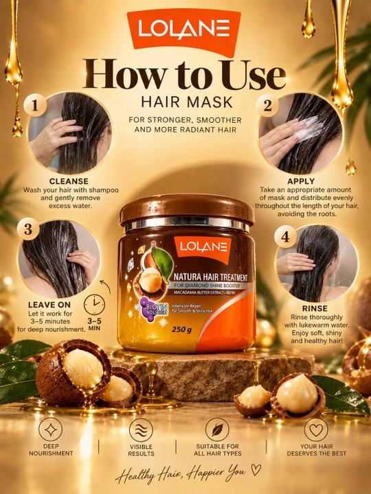 Lolane Hair Treatment with Macadamia Butter —  маска для повреждённых волос, 250 г
