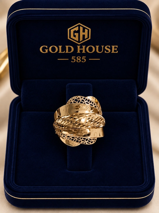 Oltin uzuk - A51S modeli, ayollar uchun tillo uzuk, GOLD HOUSE - 