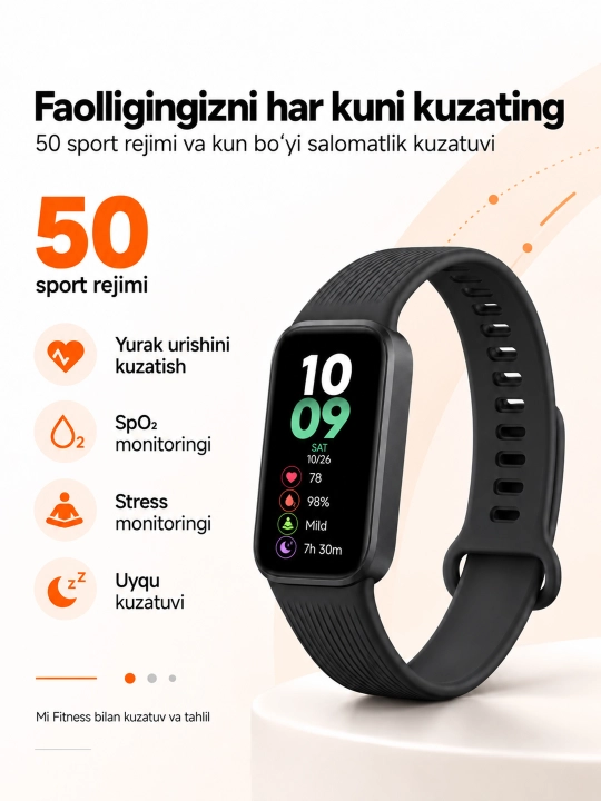 Умный фитнес-браслет Xiaomi Smart Band 11 Active, до 21 дня работы, 50 тренировок, Global
