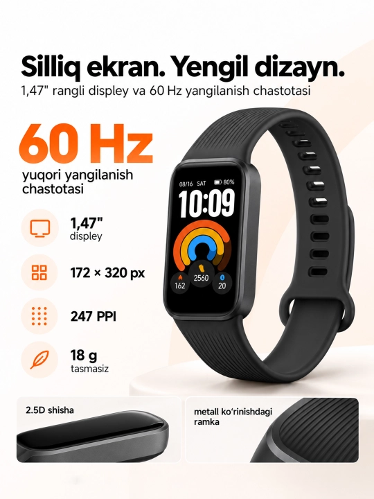 Умный фитнес-браслет Xiaomi Smart Band 11 Active, до 21 дня работы, 50 тренировок, Global