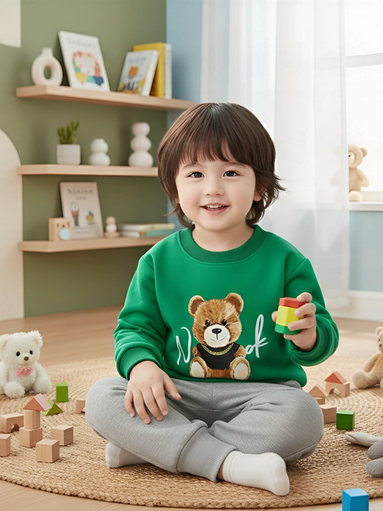 Qizlar va o‘g‘il bolalar uchun sport kostyumi, svitshot va shim, 1–6 yosh