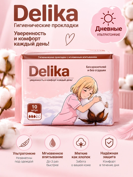 Delika Ultra тонкие гигиенические прокладки - 