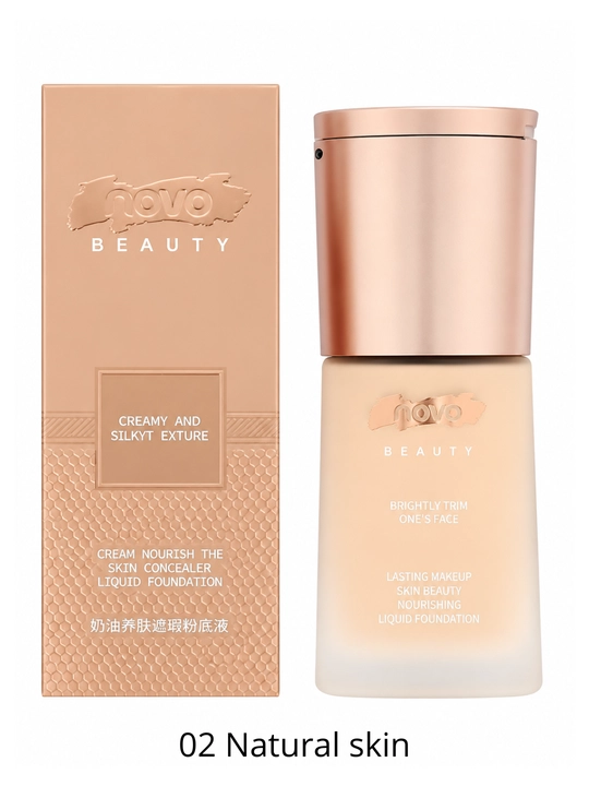 Основа тональная для лица NOVO LIQUID FOUNDATION, 2 в 1 - 