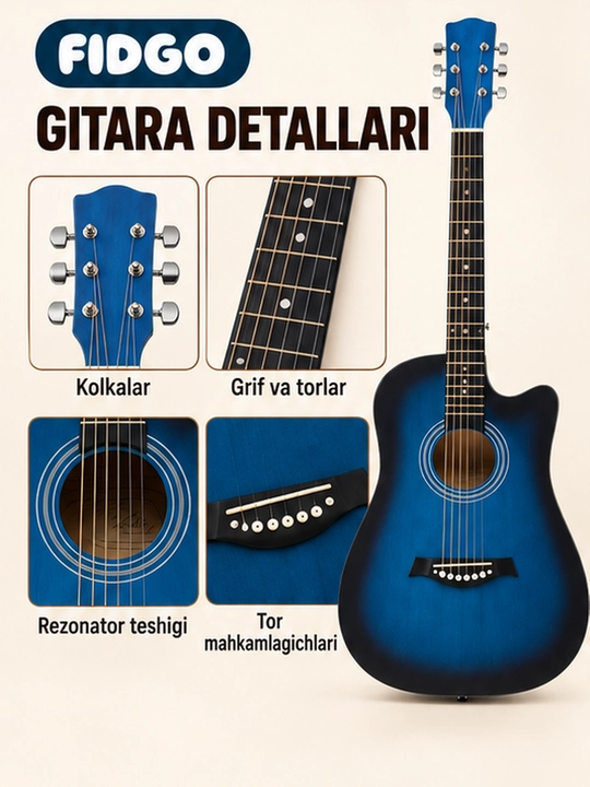 Akustik gitara, FIDGO to‘plamida 30 ta aksessuar