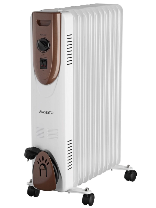 Moyli isitgich Ardesto OFH-11X1, 11 sektsiya, 2500W, 25 m2, termostat, oq