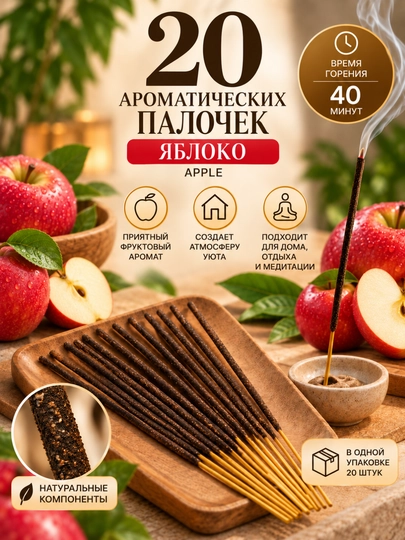 Uy uchun xushbo‘y tayoqchalar aromatli tayoqchalar 20 dona