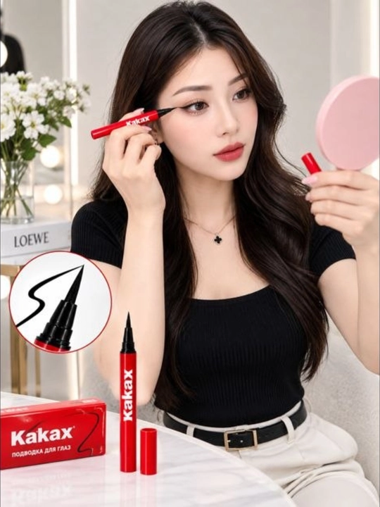 Черная жидкая подводка для глаз, тонкий лайнер для точных стрелок - 