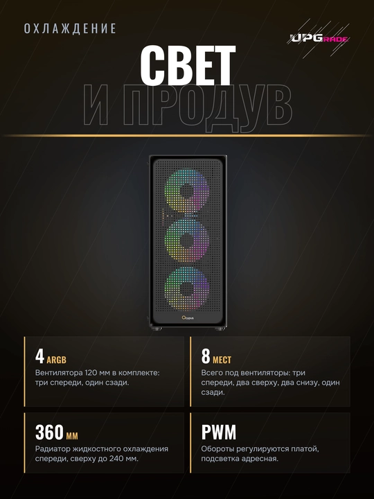 Корпус компьютерный Ocypus Gamma C50 ARGB Mini-Tower