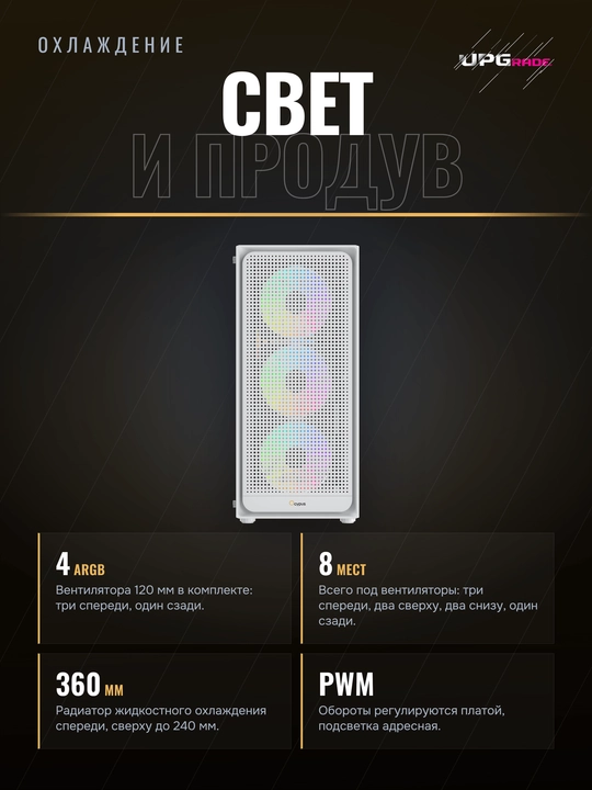 Корпус компьютерный Ocypus Gamma C50 ARGB Mini-Tower