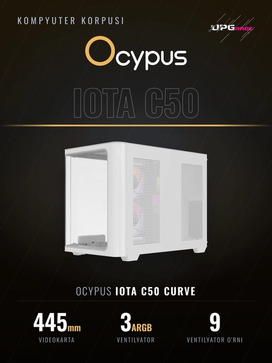 Корпус компьютерный Ocypus Iota C50 Curve ARGB Digital Mid-Tower