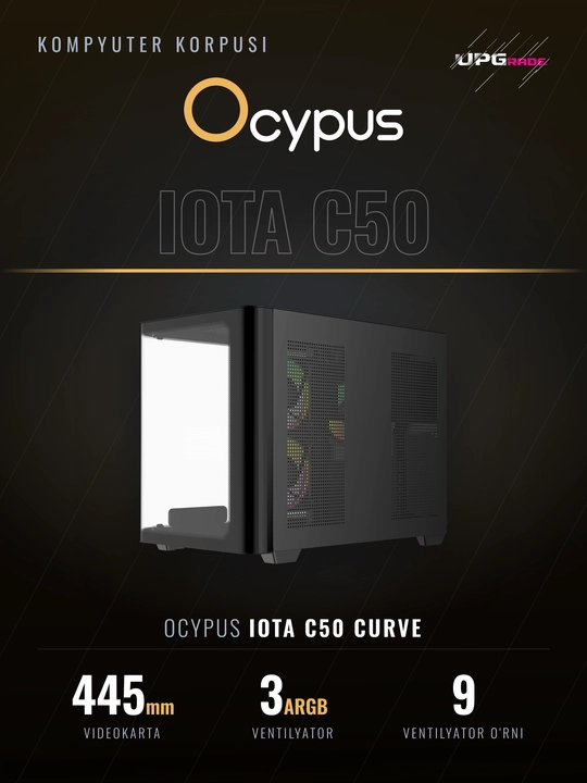 Корпус компьютерный Ocypus Iota C50 Curve ARGB Digital Mid-Tower