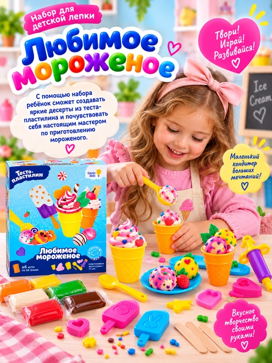 Набор для детской лепки „Любимые десерты“, DREAM MAKERS