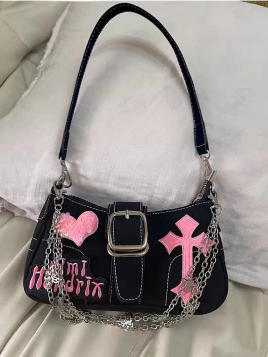 Ayollar baget sumkasi, yelkada, Y2K, yulduzlar va Hello Kitty bilan, koreys uslubidagi kross-bodi