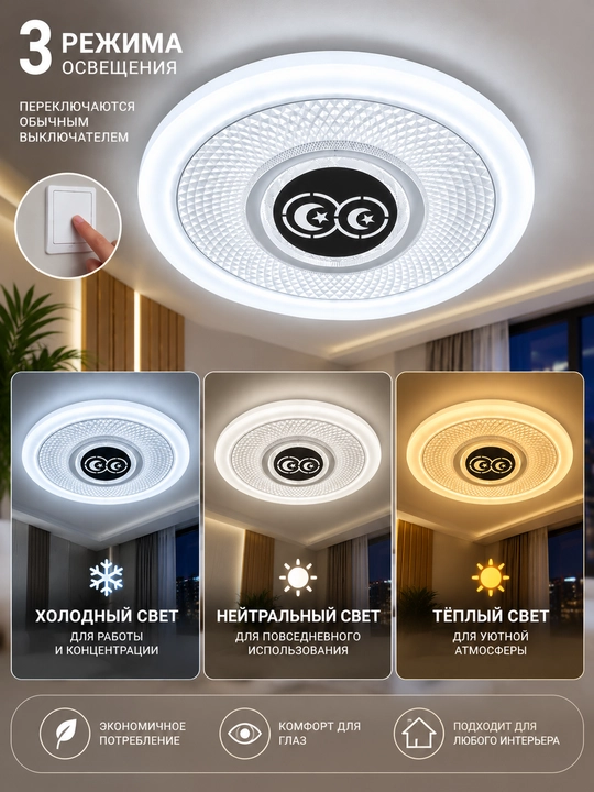 LED qandil shift xonasi uchun 3 ta yoritish rejimiga ega chiroq 96w