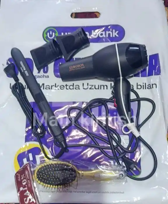 Soch quritgich fenlar, massaj taroq sovg'aga, fen soch quritgich