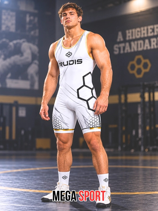 RUDIS erkaklar uchun professional kurash formasi, elastik sport singleti