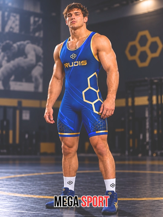 RUDIS erkaklar uchun professional kurash formasi, elastik sport singleti