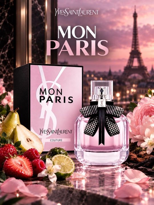 Ayollar uchun parfumlangan suv MON PARIS, 3ml, 5ml, 10ml, 20ml, 30ml, 50ml - 