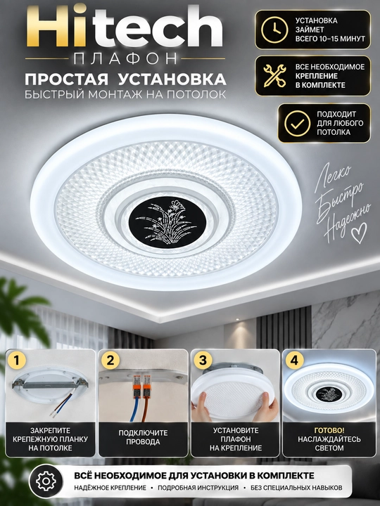 LED qandil shift xonasi uchun 3 ta yoritish rejimiga ega chiroq 96w