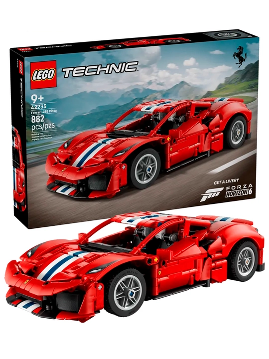 Конструктор LEGO Technic 42235 Ferrari 488 Pista, 882 деталей - 