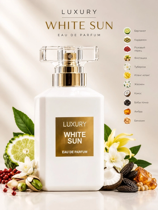 White Sun Luxury Perfumes женские духи 100 мл — аналог Tom Ford Soleil Blanc, ОАЭ - 