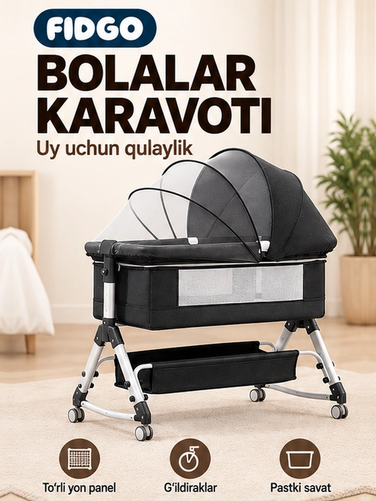 Chaqaloqlar uchun yotoq-beshik FIDGO - 