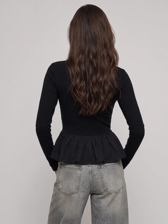 UMA ayollar uchun baskali Slim Fit uzun yengli longsliv