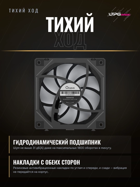 Комплект вентиляторов для корпуса Ocypus Gamma F12 UNI ARGB Reverse Blade 120 мм