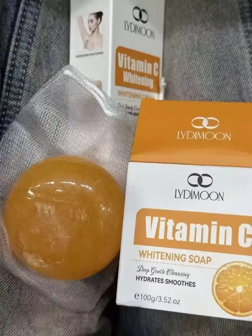 LYDIMOON Vitamin C oqartiruvchi sovun, tana va yuz uchun, namlantiradi, 100 g