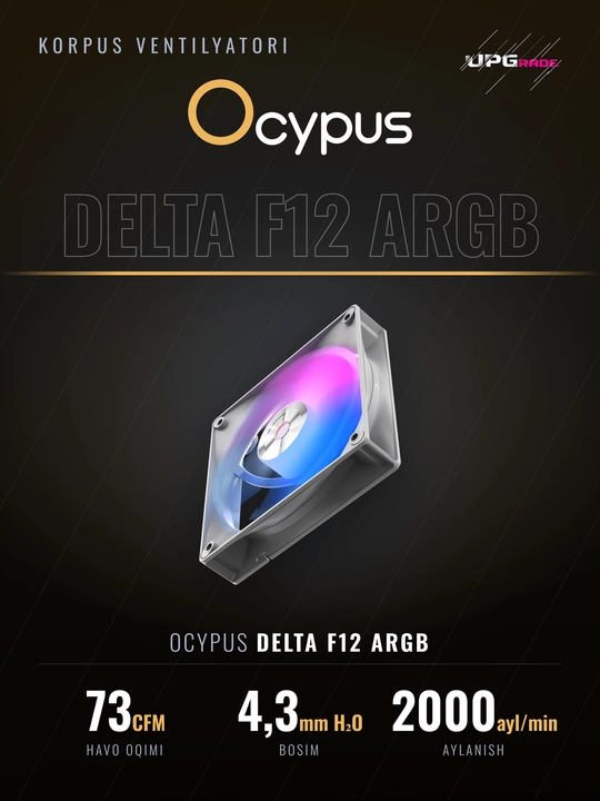 Вентилятор для корпуса Ocypus Delta F12 ARGB 120 мм