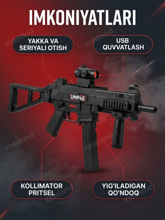 Орбиз автомат игрушка и пистолет электрический, очки и орбизы, 14+
