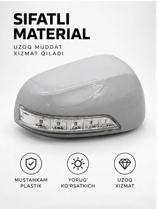 Chevrolet Spark , yon ko‘zgu qopqoqlari , LED burilish chirog‘i bilan, 2 dona to‘plam