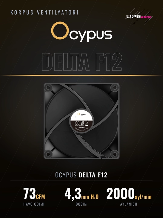 Вентилятор для корпуса Ocypus Delta F12 120 мм