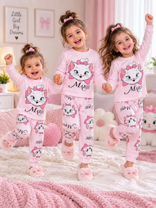 1-8 yoshli bolalar uchun uzun yengli yumshoq pijama