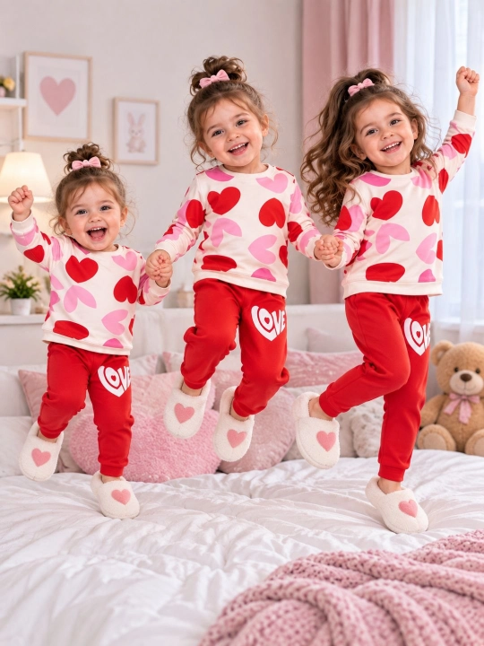 1-8 yoshli bolalar uchun uzun yengli yumshoq pijama