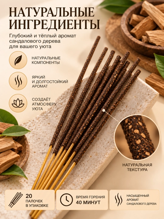 Uy uchun xushbo‘y tayoqchalar aromatli tayoqchalar 20 dona