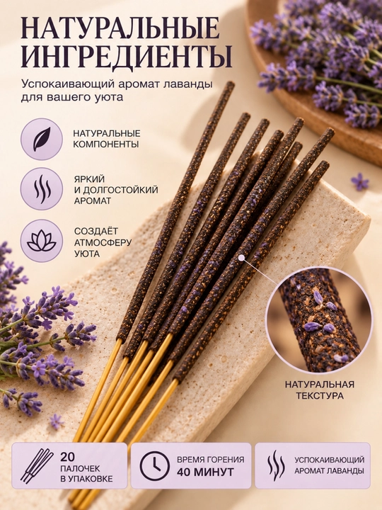 Uy uchun xushbo‘y tayoqchalar aromatli tayoqchalar 20 dona