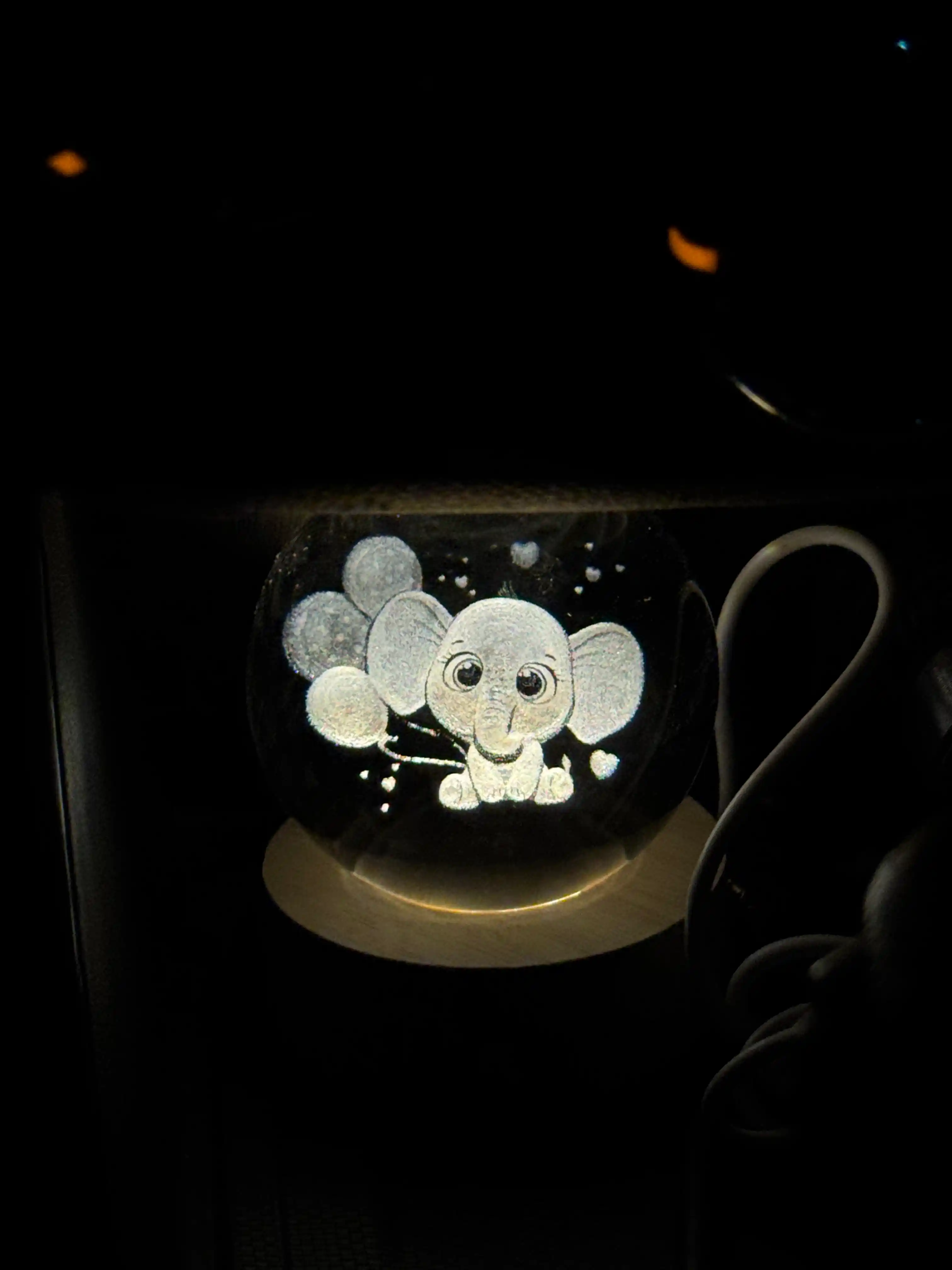 Хрустальный ночник 3D LED, сенсорная лампа с USB, 3 режима освещения, для подарка