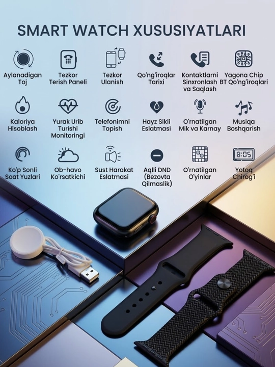 Melfit Plus ME52 Series 11 aqlli soati, 2.3 dyuym AMOLED displey - 