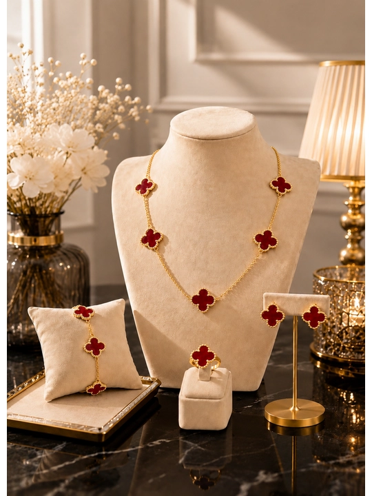 Комплект украшений 4 в 1 Van Cleef - 