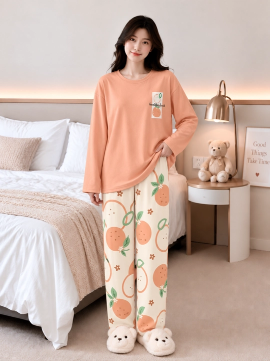 Ayollar uchun uzun yengli va shimli pijama - 
