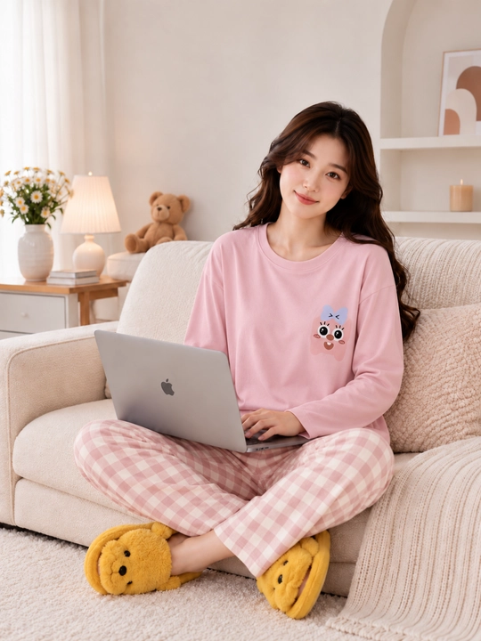 Ayollar uchun uzun yengli va shimli pijama