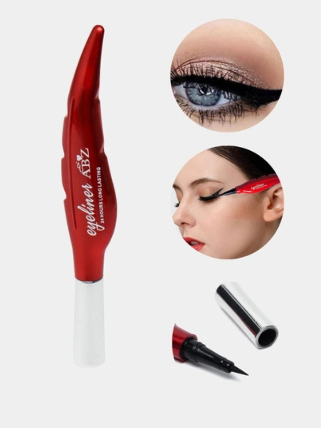 Eyeliner ABZ professional flomaster podvodkasi, ko‘z uchun, suvga chidamli, qora