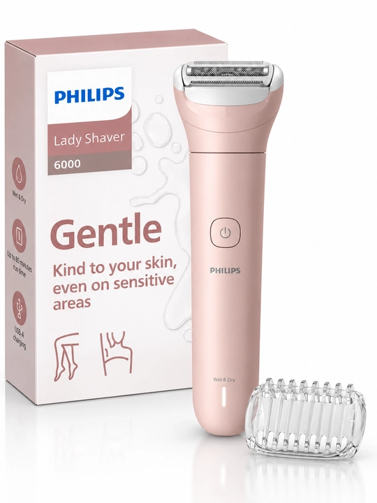 Philips Series 6000 BRL128 ayollar uchun simsiz trimmer-britva, tana uchun epilyator