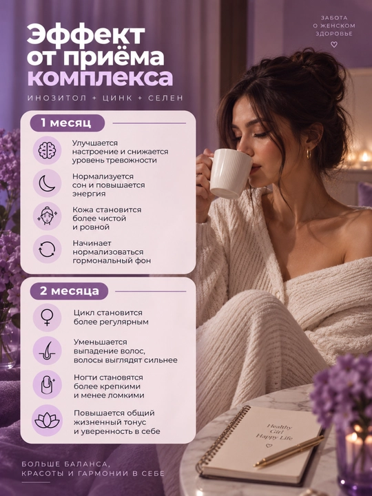 Комплекс 1WIN Омега-3 3000 мг + Мио-инозитол 1000 мг для женщин, БАД, 90 капсул