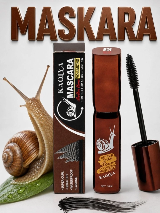 Kiprik uchun tush, Mascara, qora, suvga chidamli - 