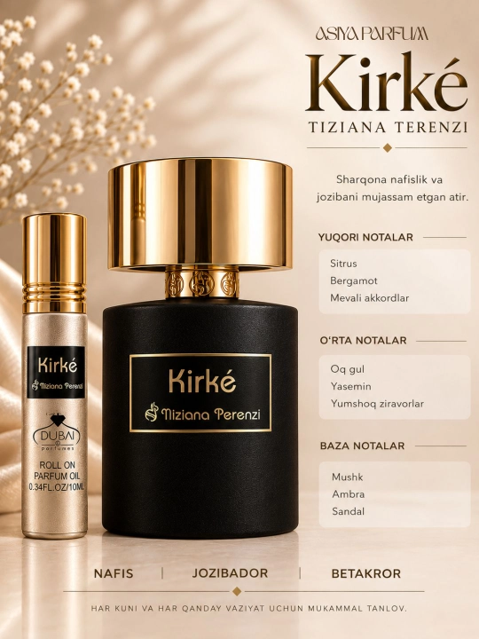 Kirke - erkaklar uchun attorlik moyi, xarizmatik ifor, sovg‘a, 10 ml - 