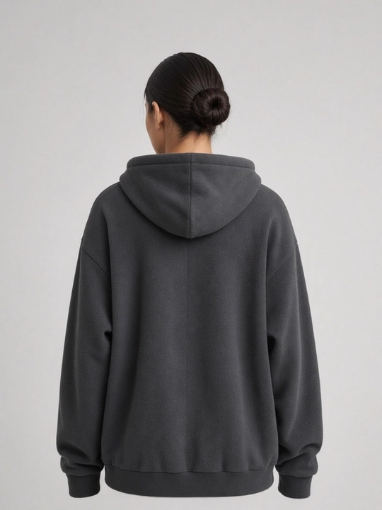 Ayollar uchun oversized xudi, kapushonli va fleece astarli issiq svitshot